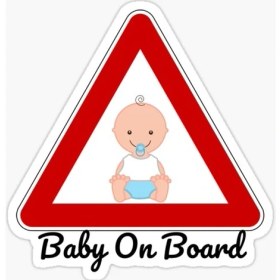 Resim TSC Arabada Bebek Var Sticker Oto Yapıştırma Etiket 18CM Md7 