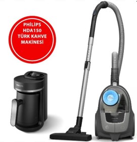 Resim Philips XB2142/10 850 W Toz Torbasız Süpürge + Türk Kahve Makinesi 