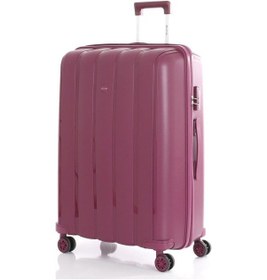 Resim Mçs Bavul Büyük Ve Kabin 2li Set Kırılmaz Silikon Valiz V305 Mürdüm 