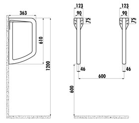 Resim Creavit Pisuvar Ara Bölme TP660 