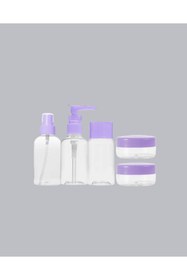 Resim SİBELORAHOME Seyahat Bakım Seti 5 Parça Sızdırmaz Şeffaf Kapaklı 30Ml 