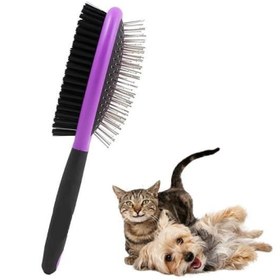Resim MuazShopÇok Amaçlı Çift Taraflı Kolay Evcil Hayvan Kedi Köpek Temizleme Pet Fırçası 