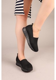 Resim Snix Triko Kalın Tabanlı Babet Siyah-7963 Siyah 