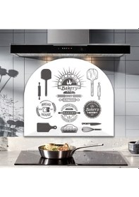 Resim Decorita Cam Ocak Arkası Koruyucu | Oval Şekilli | Bakery Fresh 