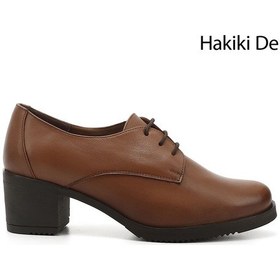 Resim Gönderi R Kadın Taba Antik Bağcıklı Orta Kalın Topuklu Hakiki Deri Oxford Ayakkabı Gdza13424230 Taba 