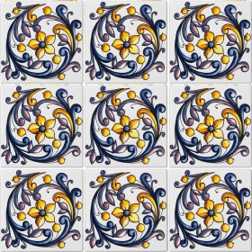 Resim Can Seramik 10 X 10 Cm Cç-51 Kütahya Çini Karo ( 5'li 1 Paket ) 