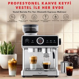 Resim VESTEL Barista Pro Yarı Otomatik Espresso Makinesi 