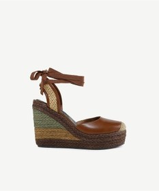 Resim Yargıcı Özel Jüt Boyama Deri Espadril 24ykay4560x 057 Kahverengi 