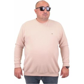 Resim Starbattal Büyük Beden Selanik Classic Sweat 23200 Bej-Bej 