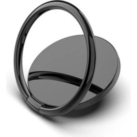 Resim GongtuShop Jingmian Hei Tarzı Lüks Telefon Tutucu Parmak Yüzük Akıllı Telefon 360 Derece Dönebilen Mıknatıs Metal Manyetik Akıllı Telefon Standı Için Dönebilen (Yurt Dışından) 