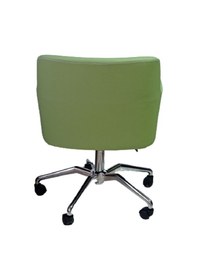 Resim Büro Sandalyesi Örümcek Yıldız Ayaklı Yeşil Suni Deri 