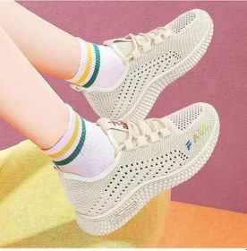 Resim Kırmızı Yeni Yaz Nefes Içi Boş Moda Gündelik Ayakkabı Trendy Örgü Koşu Ayakkabıları Spor Ayakkabı Kırmızı 