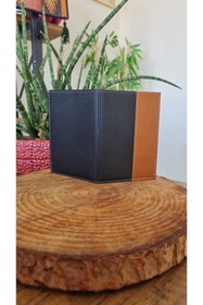 Resim EFE DERİ Şeritli Deri Dikişli Araç Ruhsat Kılıfı Kabı Oto Ruhsat Koruyucu 