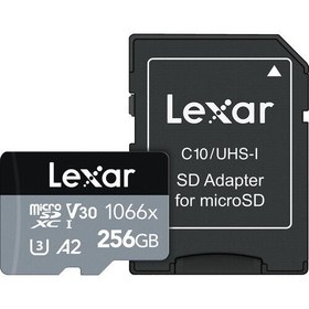 Resim Lexar 256GB microSDXC 160MB/sn 1066x 4K Class 10 Hafıza Kartı 