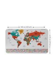 Resim Eğitici - Öğretici Dünya Ve Türkiye Haritası Çocuk Odası Duvar Sticker-60x105-3886 Renkli 