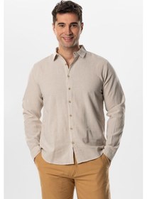 Resim Uzun Kol Poplin Akdeniz Erkek Yazlık Gömlek Taş Tas Taş 