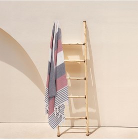 Resim Homedius %100 Pamuk American Desenli Püsküllü Peştemal Banyo Plaj Havlusu - 100x180 Cm Turuncu 