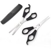 Resim Epilons Kuaför Seti Saç Kesme Ve İnceltme Makası Tarak Hediye 3lü Set 