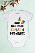 Resim Limon Unisex Bebek Herkes Bıksa Benden Teyzem Bana Doymaz Baskılı Body Zıbın 