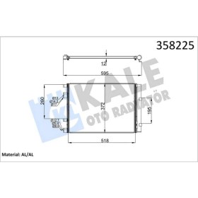 Resim Kale Mtxdpn Kondenser Hyundai Accentblue 1.6 Crdi 11-I20-KIA Rio Iii Al/al 