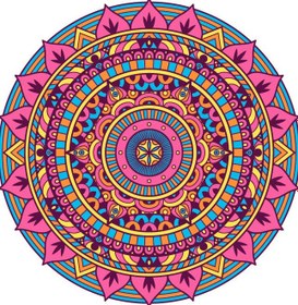 Resim Sayılarla Boyama Seti - Mandala 1 - 80x80 