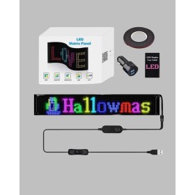 Resim Marsilyan USB Destekli LED Mağaza Tabelası - Renkli Rgb Kayan Yazı Paneli 