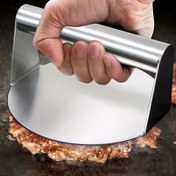 Resim 1 adet Paslanmaz Çelik Hamburger Pres Et Yapıcı, Anti-Stick Sığır Burger Patty Aracı, Steak ve Küçük Burgers için Mükemmel | Ergonomik Sap Düz Tasarım, Düzgün Et Presleme | BBQ Kitiç için İdeal 