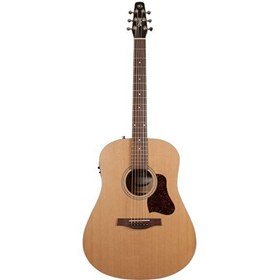 Resim Seagull S6 Cedar Original Slim Elektro Akustik Gitar (Natural) 