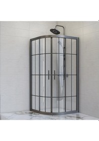 Resim Durul Duşakabin Oval Siyah Çizgi 5mm Yükseklik 190 Cm Siyah 