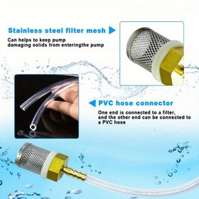 Resim Bir Bakır Başlıklı Verimli Ağ Filtresi, Akvaryum Filtresi Bakır Boru Bağlantısı, 6/8/10/12/14/16/19 Mm Çaplarında Yumuşak Hortumlar İçin Uygun, Pompa Filtresi Ağ, Hortum Sonunda Filtreleme, Debris Temizleme ve Katı Giriş Azaltma İçin Tasarlanmış Hortum Filtresi. 