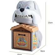 Resim Rogfer 15 X 16 X 23 Cm Çocuk Sevimli Köpek Yavrusu Para Tasarruf Bankası Otomatik Haddeleme Para Kavanoz Para Yatırma Makinesi Hediye Gri 