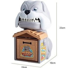 Resim Rogfer 15 X 16 X 23 Cm Çocuk Sevimli Köpek Yavrusu Para Tasarruf Bankası Otomatik Haddeleme Para Kavanoz Para Yatırma Makinesi Hediye Gri 