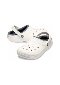Resim Crocs Classic Lined Clog Unisex Beyaz İçi Yünlü Günlük Terlik 203591-1om Beyaz 