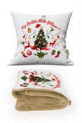 Resim Genel Markalar Yılbaşı Hediyesi Battaniyeli Yastık-kırlent Happy New Year Opsiyonel Tv Battaniyeli Yastık 36x36cm 