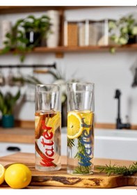 Resim Water Borosilikat Bardaklı Cam Baş Ucu Sürahisi 650 Ml - Kırmızı 