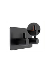 Resim Zift Unique Havlu / Bornoz Askısı Mat Siyah Askılık / 2 Adet Ikili Askılık / Banyo Mutfak Havlu Askısı Diğer 