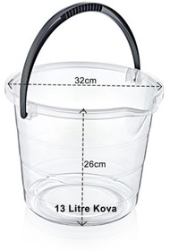 Resim SmartWare 13 Litre Temizlik Kovası Şeffaf 