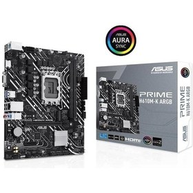 Resim Asus Prıme H610m-k D4 Argb Ddr4 Hdmı Pcıe 3.0 1700p Matx 