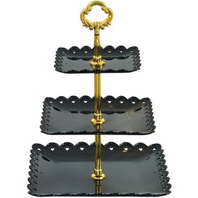 Resim Suntek 3 Katmanlı Kek Standı Pasta Servis Tabağı Snack Ev 
