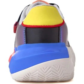 Resim SİYAH KIZ TREND RENKLİ TABANLI CIRT CIRTLI ÇOCUK SNEAKER 