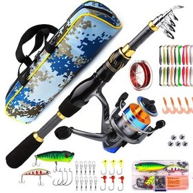 Resim Valkyrie 1.8m Çantalı Motorlu Spin Olta Seti Silikon Rapala Misina Jighead Herşey Dahil Tam Set Ultra Hafif Tasarım 