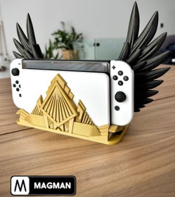 Resim MagMan NINTENDO Switch Dock Konsol standı, hareket eden kanatlar, Biblos, Gamer, Gold Renk 
