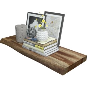 Resim INTERBUILD REAL WOOD Interbuild Yüzer Raf Duvara Monte Yatak Odası Oturma Odası Banyo Mutfak Ofis Dekor Raf 