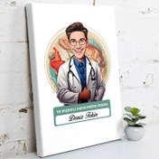 Resim Karikatürlü En İyi Kadın Doğum Uzmanı Kanvas Tablo 