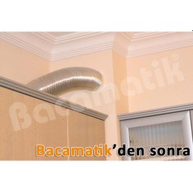 Resim Bacamatik Aspiratör Davlumbaz Baca Klapesi Koku Önleyici Klape 