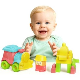 Resim 04122 Yumuşak Bloki Bloklar Tren Set 24 Parça 