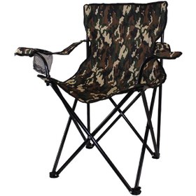 Resim Desenli Katlanabilir Kamp Sandalyesi Haki 