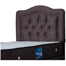 Resim Setaymobilya Baza, Şah Antrasit Tek Kişilik Baza + Başlık + Deluxe Yatak 