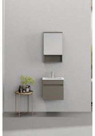 Resim Biani Dalyan 50 Cm Banyo Dolabı Renk Latte 