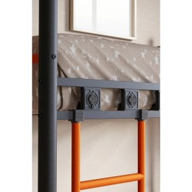 Resim Missidea Metis Genç Çocuk Yatak Odası Metal Ranza ve Karyola Turuncu 90X200 cm. 